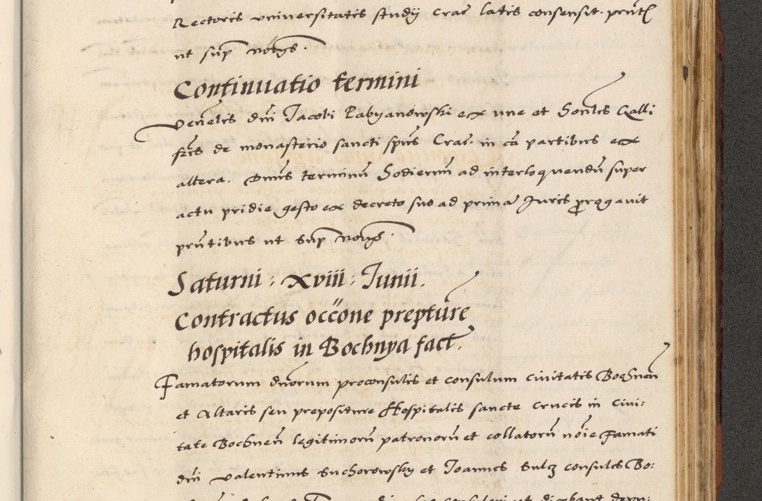 Zdjęcie nr 785 dla obiektu archiwalnego: [A]cta actorum causarum, sententiarum tam diffinitivarum quam interloquutoriarum, obligationum, constitutionum et contractuum coram reverendo patre domino Petro Porembski preposito Osvieczimensi, canonico et officiali generali Cracoviensi de anno Domini millesimo quingentesimo quinguagesimo primo, cuius indictio est nona, pontificatus sanctissimi in Christo patris et domini nostri domini Juliii divina providencia pape tercii, anno secundo, a die et mense infrascriptis feliciter continiantur