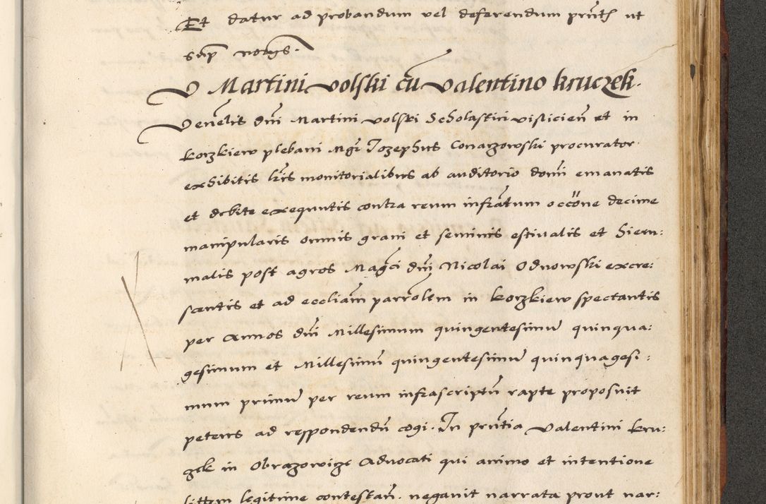 Zdjęcie nr 771 dla obiektu archiwalnego: [A]cta actorum causarum, sententiarum tam diffinitivarum quam interloquutoriarum, obligationum, constitutionum et contractuum coram reverendo patre domino Petro Porembski preposito Osvieczimensi, canonico et officiali generali Cracoviensi de anno Domini millesimo quingentesimo quinguagesimo primo, cuius indictio est nona, pontificatus sanctissimi in Christo patris et domini nostri domini Juliii divina providencia pape tercii, anno secundo, a die et mense infrascriptis feliciter continiantur