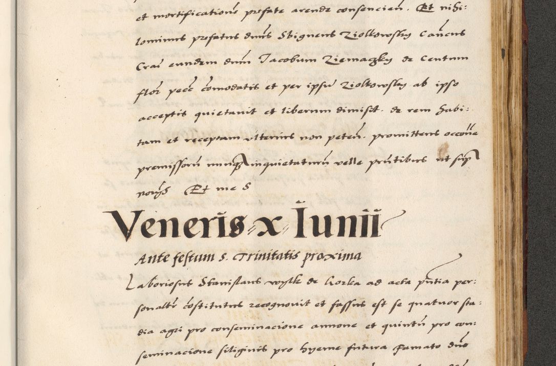 Zdjęcie nr 755 dla obiektu archiwalnego: [A]cta actorum causarum, sententiarum tam diffinitivarum quam interloquutoriarum, obligationum, constitutionum et contractuum coram reverendo patre domino Petro Porembski preposito Osvieczimensi, canonico et officiali generali Cracoviensi de anno Domini millesimo quingentesimo quinguagesimo primo, cuius indictio est nona, pontificatus sanctissimi in Christo patris et domini nostri domini Juliii divina providencia pape tercii, anno secundo, a die et mense infrascriptis feliciter continiantur