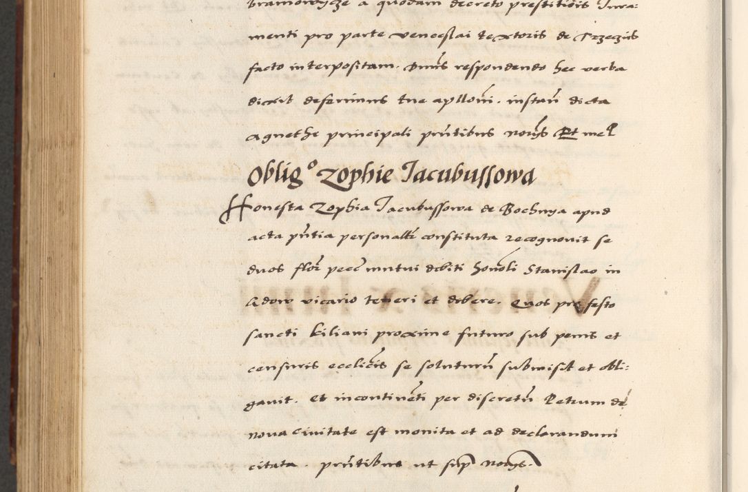 Zdjęcie nr 756 dla obiektu archiwalnego: [A]cta actorum causarum, sententiarum tam diffinitivarum quam interloquutoriarum, obligationum, constitutionum et contractuum coram reverendo patre domino Petro Porembski preposito Osvieczimensi, canonico et officiali generali Cracoviensi de anno Domini millesimo quingentesimo quinguagesimo primo, cuius indictio est nona, pontificatus sanctissimi in Christo patris et domini nostri domini Juliii divina providencia pape tercii, anno secundo, a die et mense infrascriptis feliciter continiantur