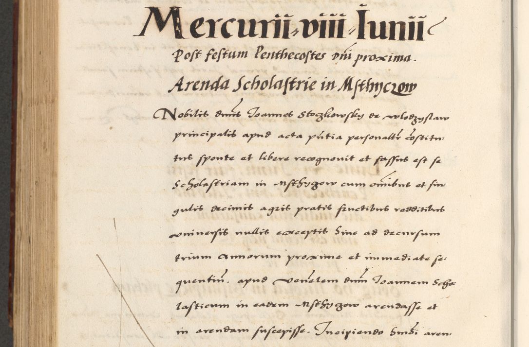 Zdjęcie nr 748 dla obiektu archiwalnego: [A]cta actorum causarum, sententiarum tam diffinitivarum quam interloquutoriarum, obligationum, constitutionum et contractuum coram reverendo patre domino Petro Porembski preposito Osvieczimensi, canonico et officiali generali Cracoviensi de anno Domini millesimo quingentesimo quinguagesimo primo, cuius indictio est nona, pontificatus sanctissimi in Christo patris et domini nostri domini Juliii divina providencia pape tercii, anno secundo, a die et mense infrascriptis feliciter continiantur