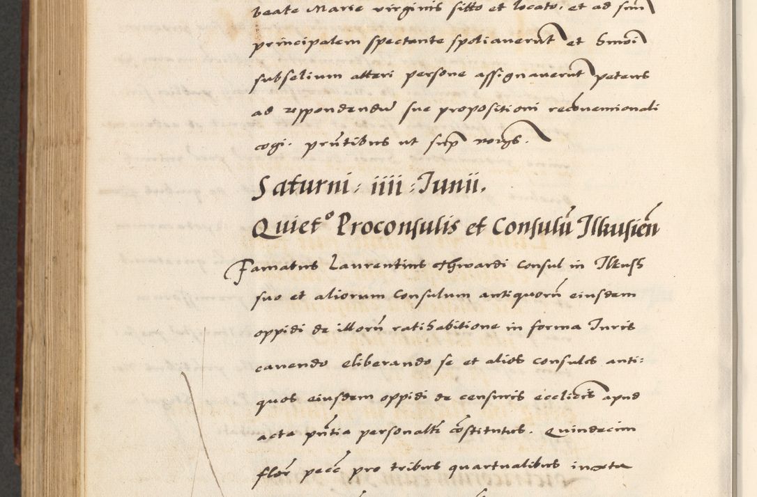 Zdjęcie nr 746 dla obiektu archiwalnego: [A]cta actorum causarum, sententiarum tam diffinitivarum quam interloquutoriarum, obligationum, constitutionum et contractuum coram reverendo patre domino Petro Porembski preposito Osvieczimensi, canonico et officiali generali Cracoviensi de anno Domini millesimo quingentesimo quinguagesimo primo, cuius indictio est nona, pontificatus sanctissimi in Christo patris et domini nostri domini Juliii divina providencia pape tercii, anno secundo, a die et mense infrascriptis feliciter continiantur