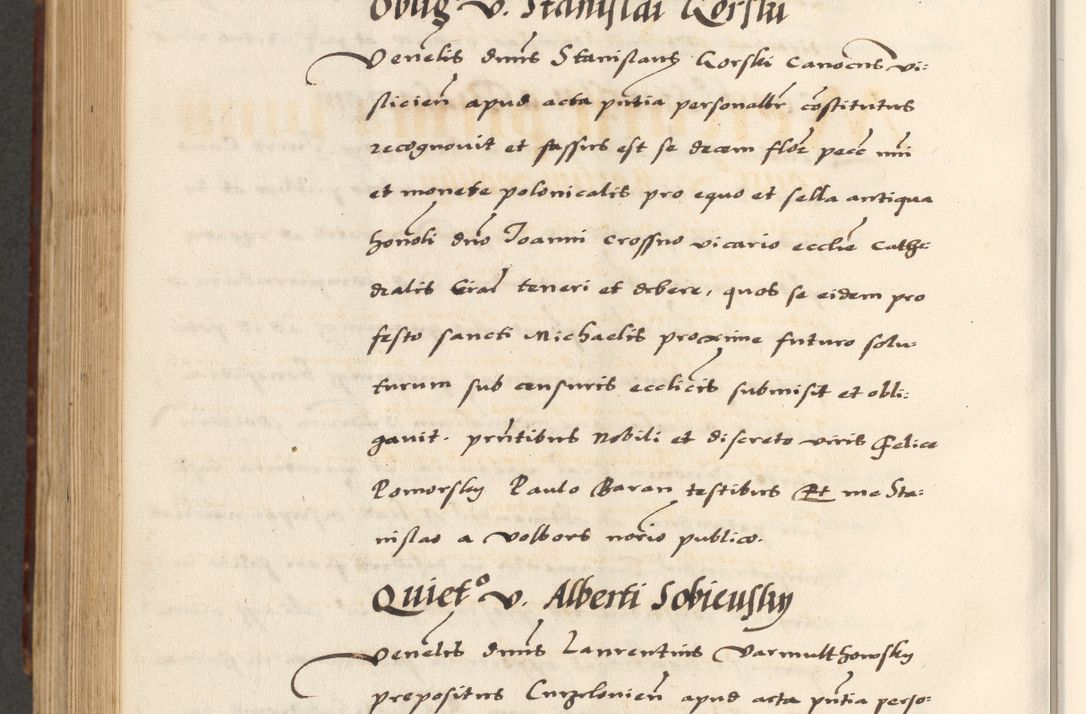 Zdjęcie nr 728 dla obiektu archiwalnego: [A]cta actorum causarum, sententiarum tam diffinitivarum quam interloquutoriarum, obligationum, constitutionum et contractuum coram reverendo patre domino Petro Porembski preposito Osvieczimensi, canonico et officiali generali Cracoviensi de anno Domini millesimo quingentesimo quinguagesimo primo, cuius indictio est nona, pontificatus sanctissimi in Christo patris et domini nostri domini Juliii divina providencia pape tercii, anno secundo, a die et mense infrascriptis feliciter continiantur