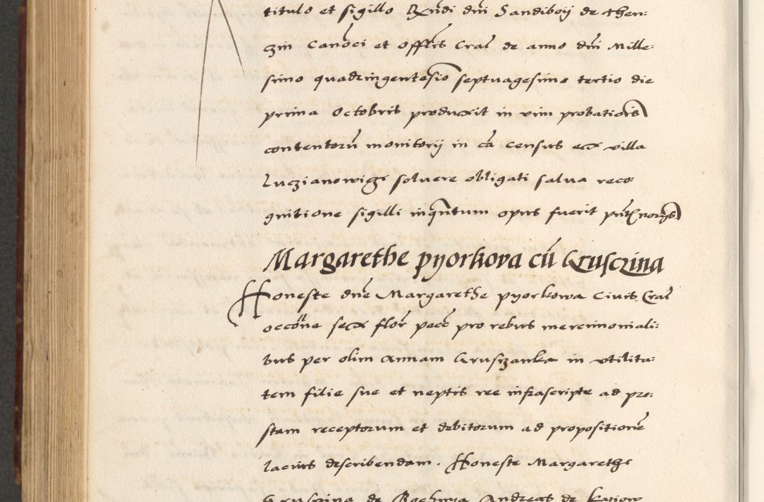 Zdjęcie nr 718 dla obiektu archiwalnego: [A]cta actorum causarum, sententiarum tam diffinitivarum quam interloquutoriarum, obligationum, constitutionum et contractuum coram reverendo patre domino Petro Porembski preposito Osvieczimensi, canonico et officiali generali Cracoviensi de anno Domini millesimo quingentesimo quinguagesimo primo, cuius indictio est nona, pontificatus sanctissimi in Christo patris et domini nostri domini Juliii divina providencia pape tercii, anno secundo, a die et mense infrascriptis feliciter continiantur