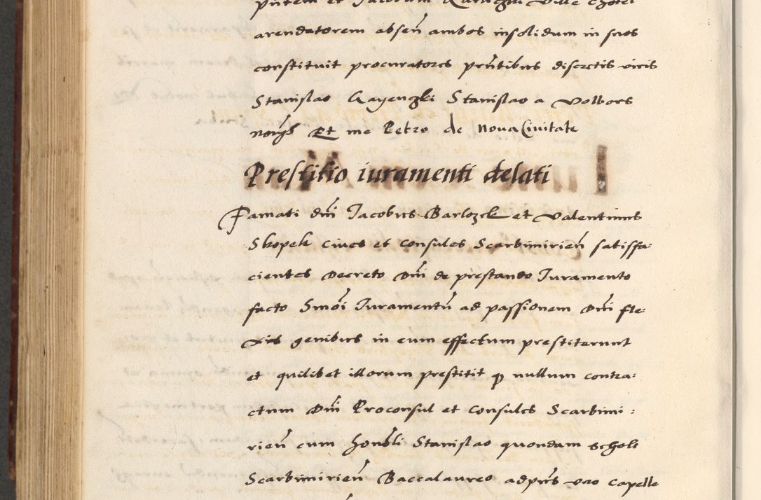 Zdjęcie nr 702 dla obiektu archiwalnego: [A]cta actorum causarum, sententiarum tam diffinitivarum quam interloquutoriarum, obligationum, constitutionum et contractuum coram reverendo patre domino Petro Porembski preposito Osvieczimensi, canonico et officiali generali Cracoviensi de anno Domini millesimo quingentesimo quinguagesimo primo, cuius indictio est nona, pontificatus sanctissimi in Christo patris et domini nostri domini Juliii divina providencia pape tercii, anno secundo, a die et mense infrascriptis feliciter continiantur