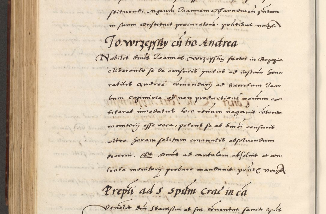 Zdjęcie nr 692 dla obiektu archiwalnego: [A]cta actorum causarum, sententiarum tam diffinitivarum quam interloquutoriarum, obligationum, constitutionum et contractuum coram reverendo patre domino Petro Porembski preposito Osvieczimensi, canonico et officiali generali Cracoviensi de anno Domini millesimo quingentesimo quinguagesimo primo, cuius indictio est nona, pontificatus sanctissimi in Christo patris et domini nostri domini Juliii divina providencia pape tercii, anno secundo, a die et mense infrascriptis feliciter continiantur
