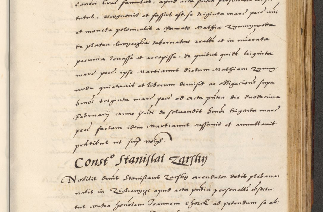 Zdjęcie nr 651 dla obiektu archiwalnego: [A]cta actorum causarum, sententiarum tam diffinitivarum quam interloquutoriarum, obligationum, constitutionum et contractuum coram reverendo patre domino Petro Porembski preposito Osvieczimensi, canonico et officiali generali Cracoviensi de anno Domini millesimo quingentesimo quinguagesimo primo, cuius indictio est nona, pontificatus sanctissimi in Christo patris et domini nostri domini Juliii divina providencia pape tercii, anno secundo, a die et mense infrascriptis feliciter continiantur
