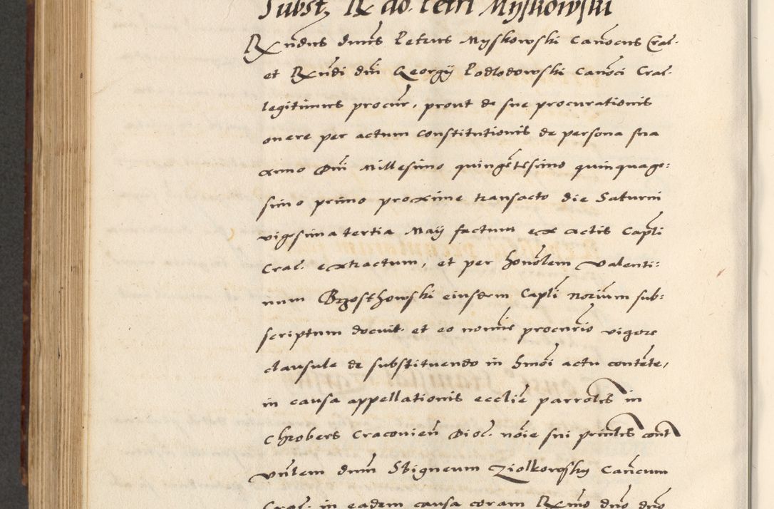 Zdjęcie nr 652 dla obiektu archiwalnego: [A]cta actorum causarum, sententiarum tam diffinitivarum quam interloquutoriarum, obligationum, constitutionum et contractuum coram reverendo patre domino Petro Porembski preposito Osvieczimensi, canonico et officiali generali Cracoviensi de anno Domini millesimo quingentesimo quinguagesimo primo, cuius indictio est nona, pontificatus sanctissimi in Christo patris et domini nostri domini Juliii divina providencia pape tercii, anno secundo, a die et mense infrascriptis feliciter continiantur
