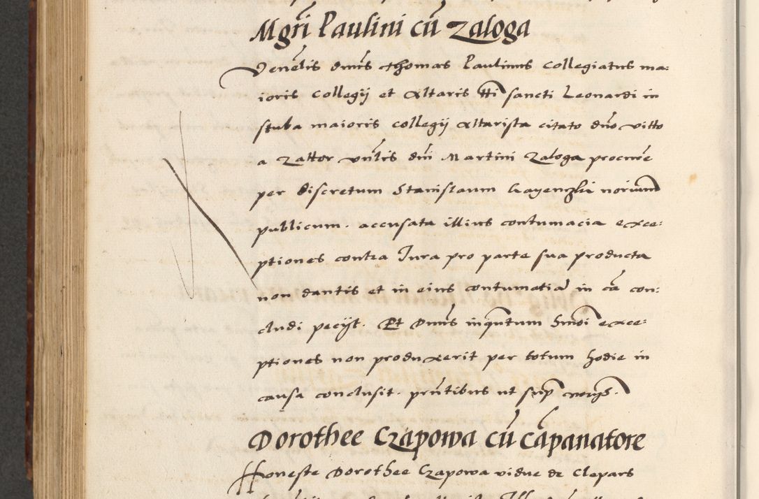 Zdjęcie nr 650 dla obiektu archiwalnego: [A]cta actorum causarum, sententiarum tam diffinitivarum quam interloquutoriarum, obligationum, constitutionum et contractuum coram reverendo patre domino Petro Porembski preposito Osvieczimensi, canonico et officiali generali Cracoviensi de anno Domini millesimo quingentesimo quinguagesimo primo, cuius indictio est nona, pontificatus sanctissimi in Christo patris et domini nostri domini Juliii divina providencia pape tercii, anno secundo, a die et mense infrascriptis feliciter continiantur
