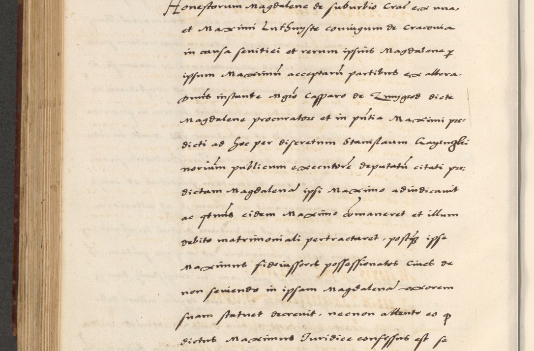 Zdjęcie nr 646 dla obiektu archiwalnego: [A]cta actorum causarum, sententiarum tam diffinitivarum quam interloquutoriarum, obligationum, constitutionum et contractuum coram reverendo patre domino Petro Porembski preposito Osvieczimensi, canonico et officiali generali Cracoviensi de anno Domini millesimo quingentesimo quinguagesimo primo, cuius indictio est nona, pontificatus sanctissimi in Christo patris et domini nostri domini Juliii divina providencia pape tercii, anno secundo, a die et mense infrascriptis feliciter continiantur