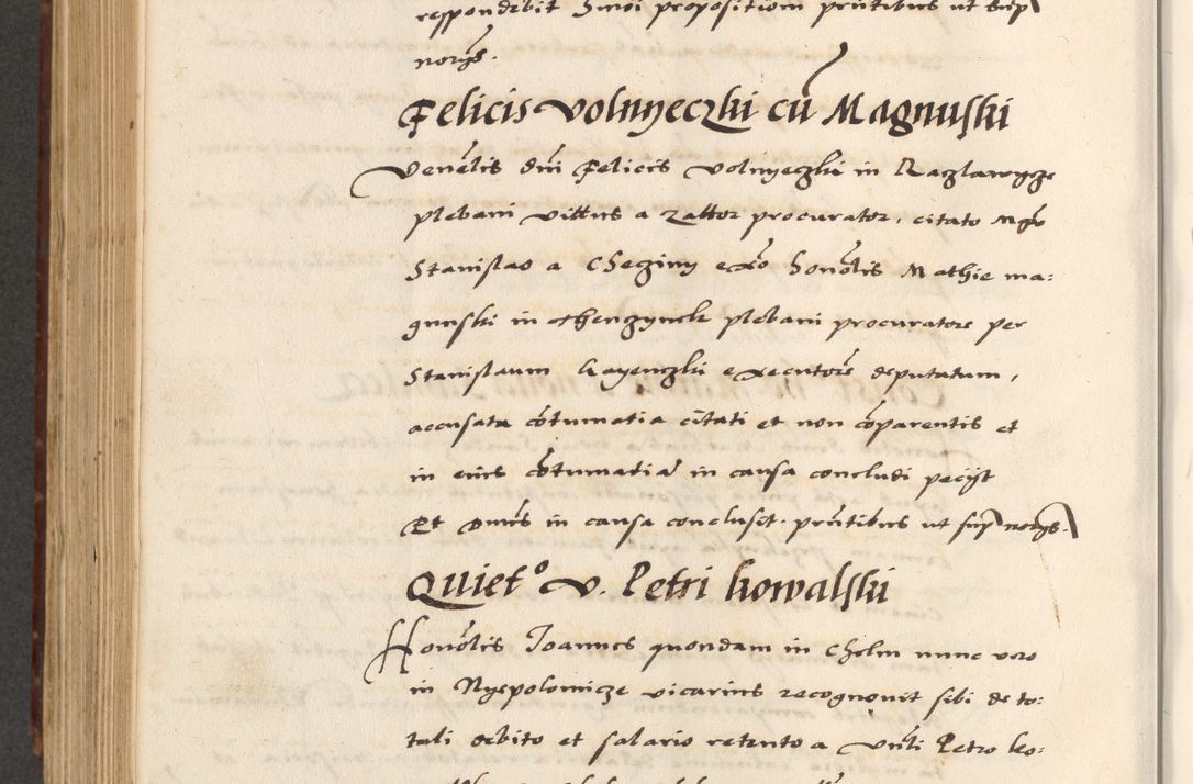 Zdjęcie nr 642 dla obiektu archiwalnego: [A]cta actorum causarum, sententiarum tam diffinitivarum quam interloquutoriarum, obligationum, constitutionum et contractuum coram reverendo patre domino Petro Porembski preposito Osvieczimensi, canonico et officiali generali Cracoviensi de anno Domini millesimo quingentesimo quinguagesimo primo, cuius indictio est nona, pontificatus sanctissimi in Christo patris et domini nostri domini Juliii divina providencia pape tercii, anno secundo, a die et mense infrascriptis feliciter continiantur