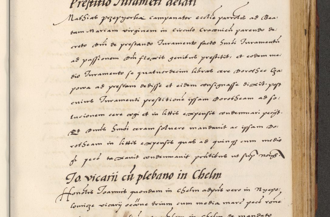 Zdjęcie nr 637 dla obiektu archiwalnego: [A]cta actorum causarum, sententiarum tam diffinitivarum quam interloquutoriarum, obligationum, constitutionum et contractuum coram reverendo patre domino Petro Porembski preposito Osvieczimensi, canonico et officiali generali Cracoviensi de anno Domini millesimo quingentesimo quinguagesimo primo, cuius indictio est nona, pontificatus sanctissimi in Christo patris et domini nostri domini Juliii divina providencia pape tercii, anno secundo, a die et mense infrascriptis feliciter continiantur