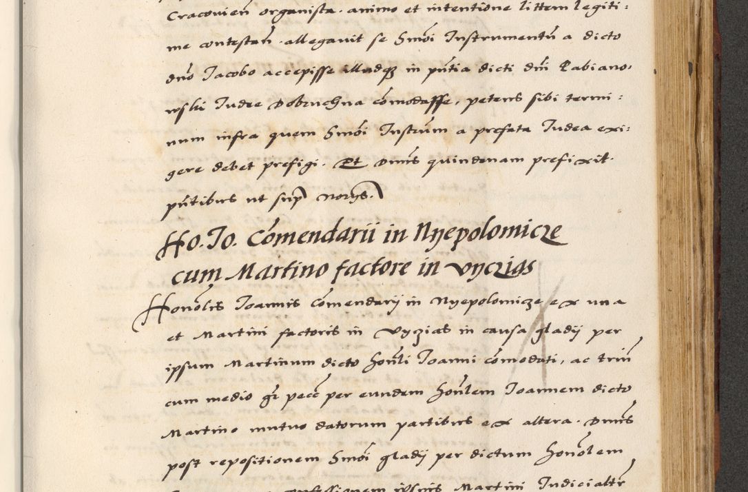 Zdjęcie nr 633 dla obiektu archiwalnego: [A]cta actorum causarum, sententiarum tam diffinitivarum quam interloquutoriarum, obligationum, constitutionum et contractuum coram reverendo patre domino Petro Porembski preposito Osvieczimensi, canonico et officiali generali Cracoviensi de anno Domini millesimo quingentesimo quinguagesimo primo, cuius indictio est nona, pontificatus sanctissimi in Christo patris et domini nostri domini Juliii divina providencia pape tercii, anno secundo, a die et mense infrascriptis feliciter continiantur