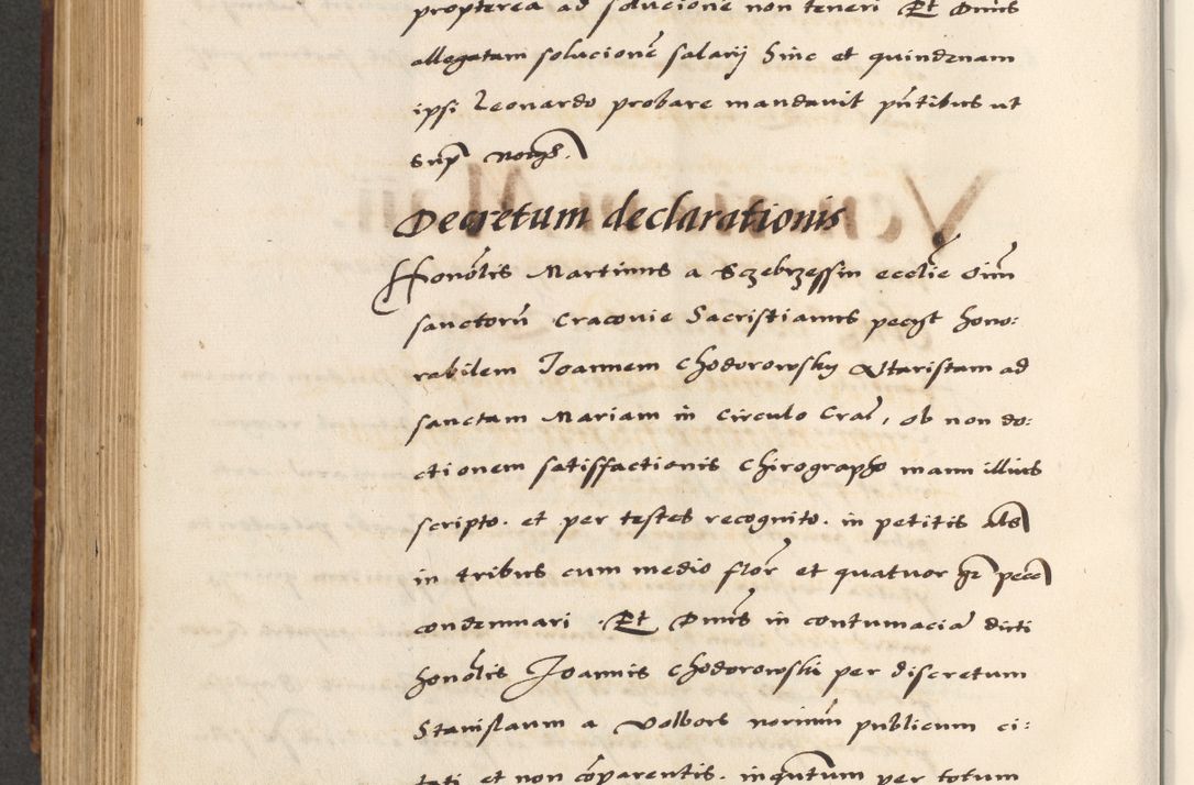 Zdjęcie nr 632 dla obiektu archiwalnego: [A]cta actorum causarum, sententiarum tam diffinitivarum quam interloquutoriarum, obligationum, constitutionum et contractuum coram reverendo patre domino Petro Porembski preposito Osvieczimensi, canonico et officiali generali Cracoviensi de anno Domini millesimo quingentesimo quinguagesimo primo, cuius indictio est nona, pontificatus sanctissimi in Christo patris et domini nostri domini Juliii divina providencia pape tercii, anno secundo, a die et mense infrascriptis feliciter continiantur