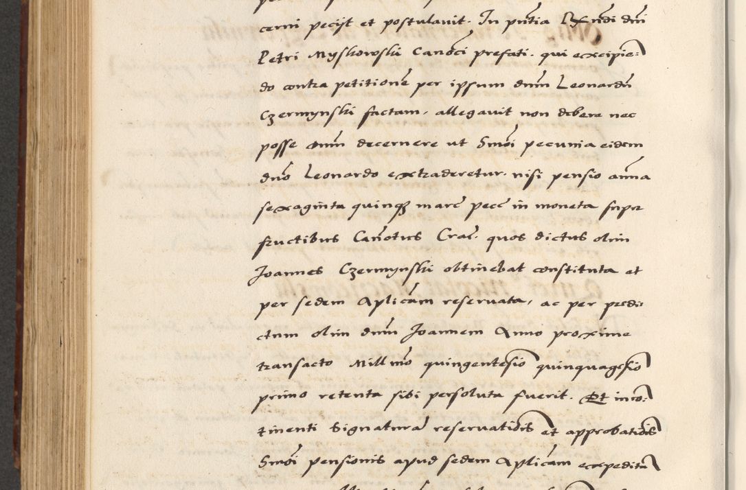 Zdjęcie nr 620 dla obiektu archiwalnego: [A]cta actorum causarum, sententiarum tam diffinitivarum quam interloquutoriarum, obligationum, constitutionum et contractuum coram reverendo patre domino Petro Porembski preposito Osvieczimensi, canonico et officiali generali Cracoviensi de anno Domini millesimo quingentesimo quinguagesimo primo, cuius indictio est nona, pontificatus sanctissimi in Christo patris et domini nostri domini Juliii divina providencia pape tercii, anno secundo, a die et mense infrascriptis feliciter continiantur