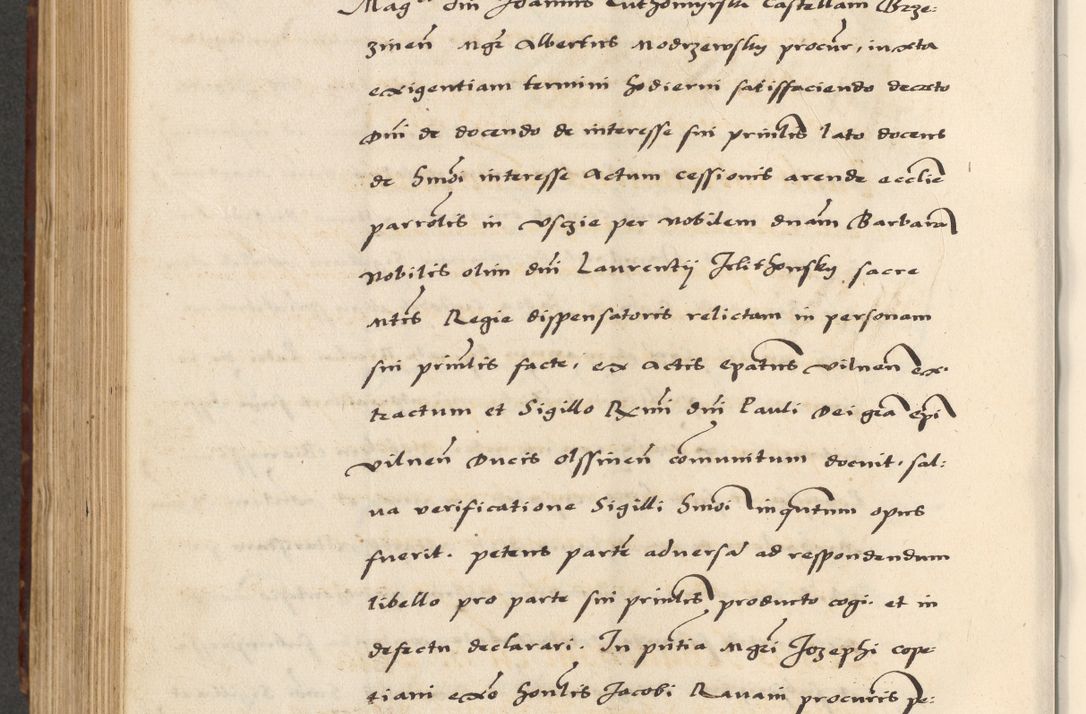 Zdjęcie nr 616 dla obiektu archiwalnego: [A]cta actorum causarum, sententiarum tam diffinitivarum quam interloquutoriarum, obligationum, constitutionum et contractuum coram reverendo patre domino Petro Porembski preposito Osvieczimensi, canonico et officiali generali Cracoviensi de anno Domini millesimo quingentesimo quinguagesimo primo, cuius indictio est nona, pontificatus sanctissimi in Christo patris et domini nostri domini Juliii divina providencia pape tercii, anno secundo, a die et mense infrascriptis feliciter continiantur