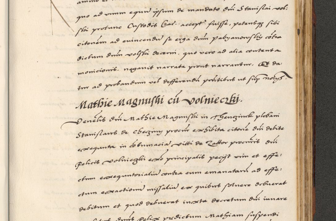 Zdjęcie nr 805 dla obiektu archiwalnego: [A]cta actorum causarum, sententiarum tam diffinitivarum quam interloquutoriarum, obligationum, constitutionum et contractuum coram reverendo patre domino Petro Porembski preposito Osvieczimensi, canonico et officiali generali Cracoviensi de anno Domini millesimo quingentesimo quinguagesimo primo, cuius indictio est nona, pontificatus sanctissimi in Christo patris et domini nostri domini Juliii divina providencia pape tercii, anno secundo, a die et mense infrascriptis feliciter continiantur