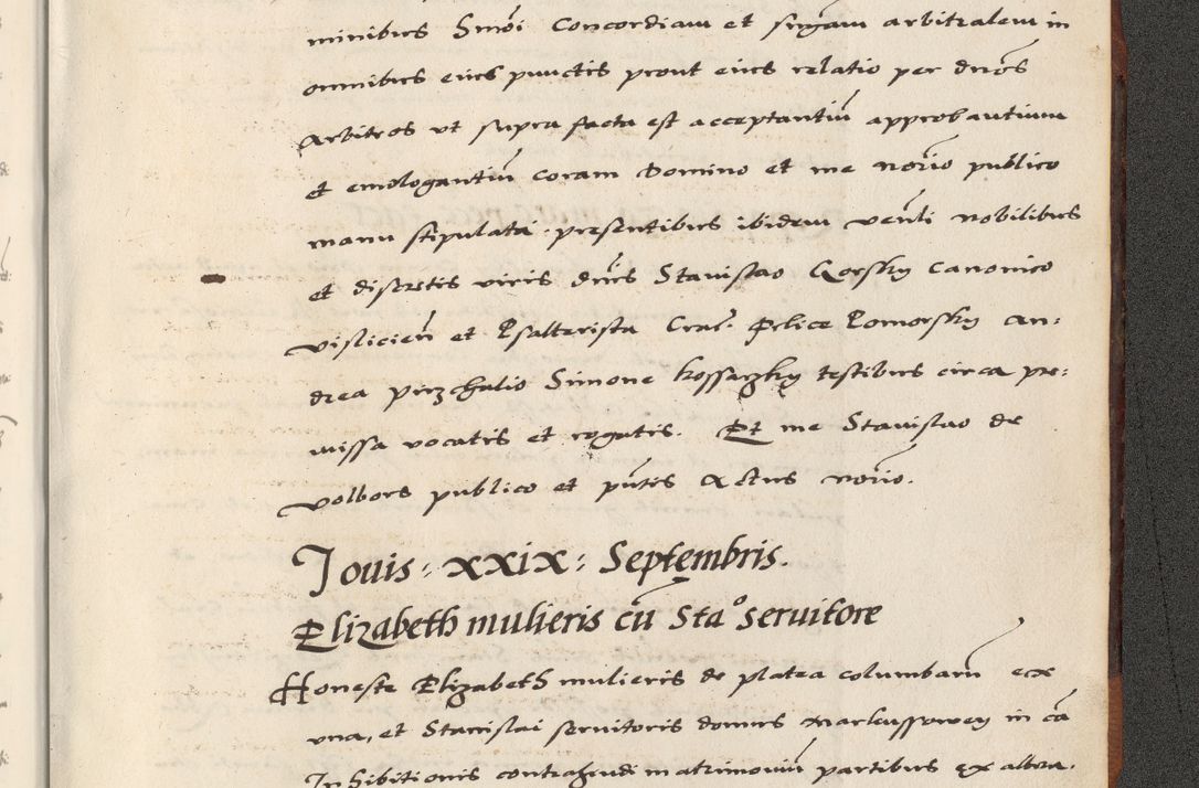 Zdjęcie nr 965 dla obiektu archiwalnego: [A]cta actorum causarum, sententiarum tam diffinitivarum quam interloquutoriarum, obligationum, constitutionum et contractuum coram reverendo patre domino Petro Porembski preposito Osvieczimensi, canonico et officiali generali Cracoviensi de anno Domini millesimo quingentesimo quinguagesimo primo, cuius indictio est nona, pontificatus sanctissimi in Christo patris et domini nostri domini Juliii divina providencia pape tercii, anno secundo, a die et mense infrascriptis feliciter continiantur