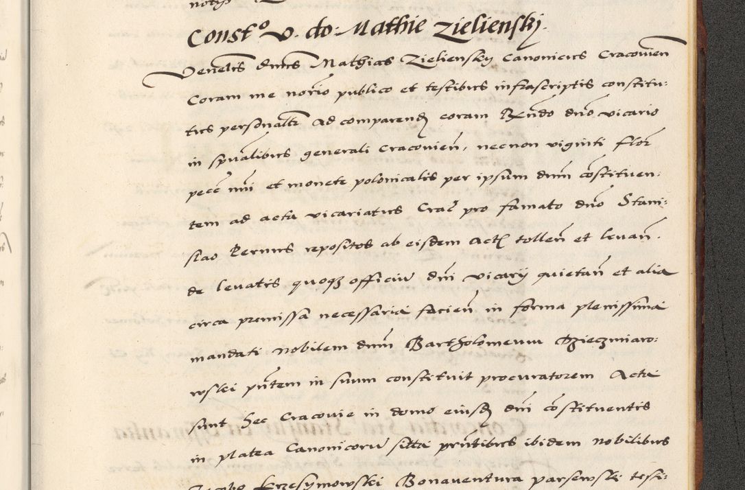 Zdjęcie nr 951 dla obiektu archiwalnego: [A]cta actorum causarum, sententiarum tam diffinitivarum quam interloquutoriarum, obligationum, constitutionum et contractuum coram reverendo patre domino Petro Porembski preposito Osvieczimensi, canonico et officiali generali Cracoviensi de anno Domini millesimo quingentesimo quinguagesimo primo, cuius indictio est nona, pontificatus sanctissimi in Christo patris et domini nostri domini Juliii divina providencia pape tercii, anno secundo, a die et mense infrascriptis feliciter continiantur