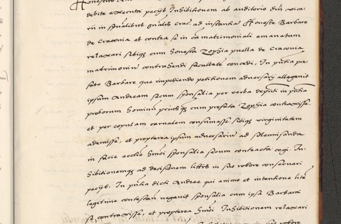 Zdjęcie nr 949 dla obiektu archiwalnego: [A]cta actorum causarum, sententiarum tam diffinitivarum quam interloquutoriarum, obligationum, constitutionum et contractuum coram reverendo patre domino Petro Porembski preposito Osvieczimensi, canonico et officiali generali Cracoviensi de anno Domini millesimo quingentesimo quinguagesimo primo, cuius indictio est nona, pontificatus sanctissimi in Christo patris et domini nostri domini Juliii divina providencia pape tercii, anno secundo, a die et mense infrascriptis feliciter continiantur