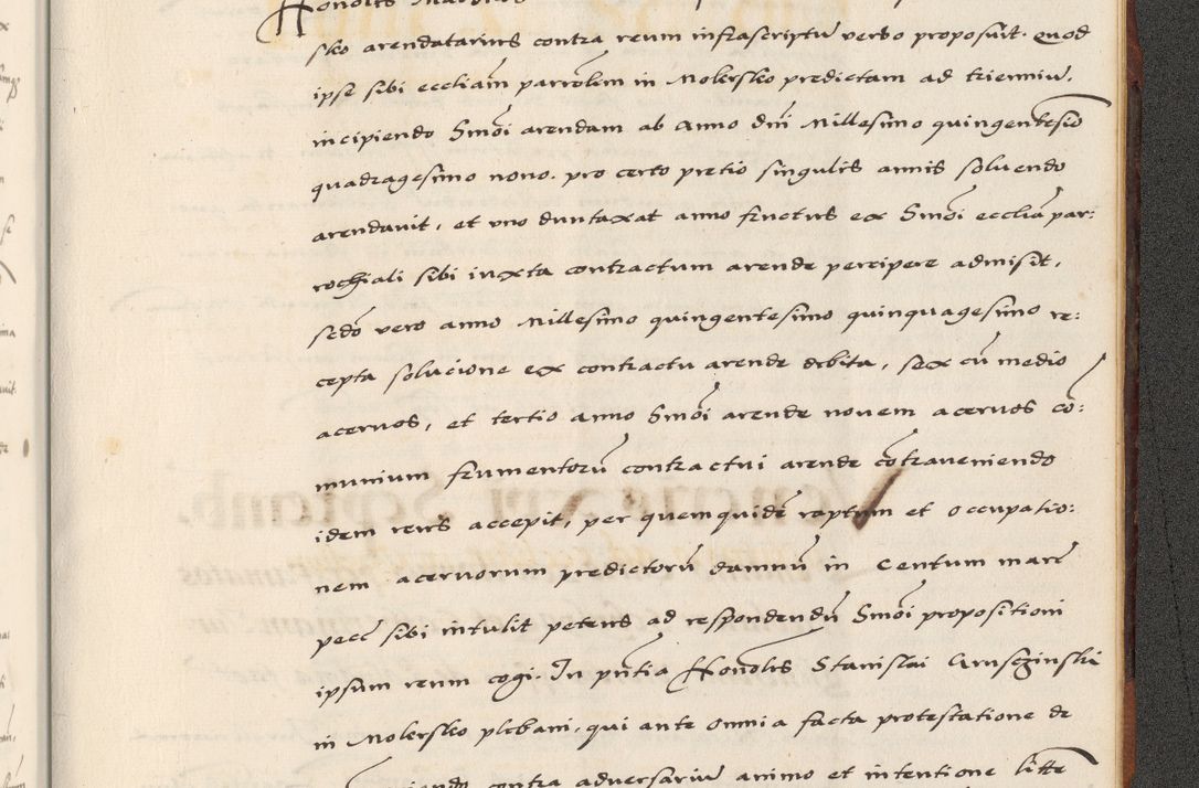 Zdjęcie nr 945 dla obiektu archiwalnego: [A]cta actorum causarum, sententiarum tam diffinitivarum quam interloquutoriarum, obligationum, constitutionum et contractuum coram reverendo patre domino Petro Porembski preposito Osvieczimensi, canonico et officiali generali Cracoviensi de anno Domini millesimo quingentesimo quinguagesimo primo, cuius indictio est nona, pontificatus sanctissimi in Christo patris et domini nostri domini Juliii divina providencia pape tercii, anno secundo, a die et mense infrascriptis feliciter continiantur