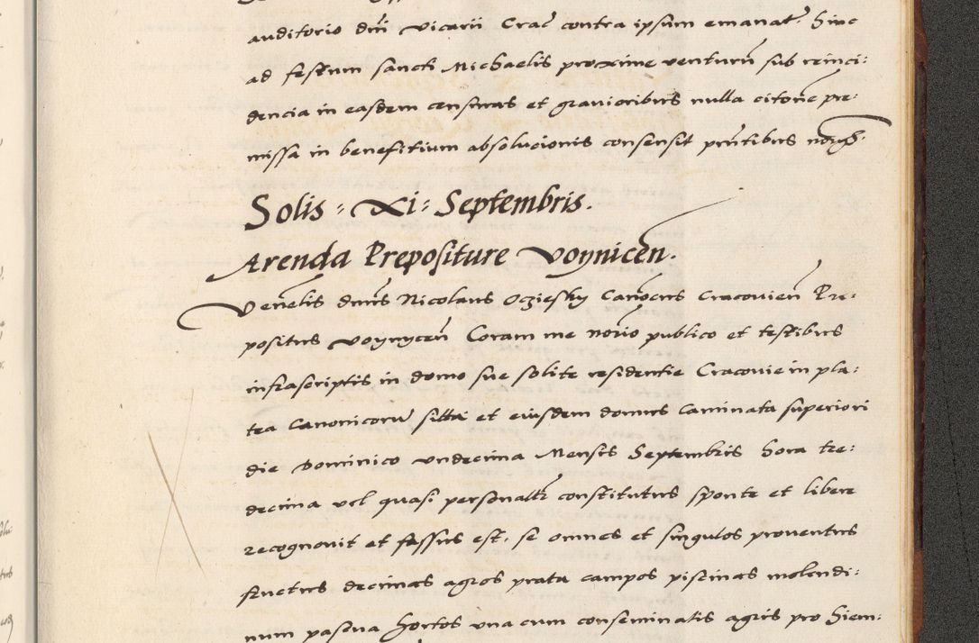 Zdjęcie nr 939 dla obiektu archiwalnego: [A]cta actorum causarum, sententiarum tam diffinitivarum quam interloquutoriarum, obligationum, constitutionum et contractuum coram reverendo patre domino Petro Porembski preposito Osvieczimensi, canonico et officiali generali Cracoviensi de anno Domini millesimo quingentesimo quinguagesimo primo, cuius indictio est nona, pontificatus sanctissimi in Christo patris et domini nostri domini Juliii divina providencia pape tercii, anno secundo, a die et mense infrascriptis feliciter continiantur