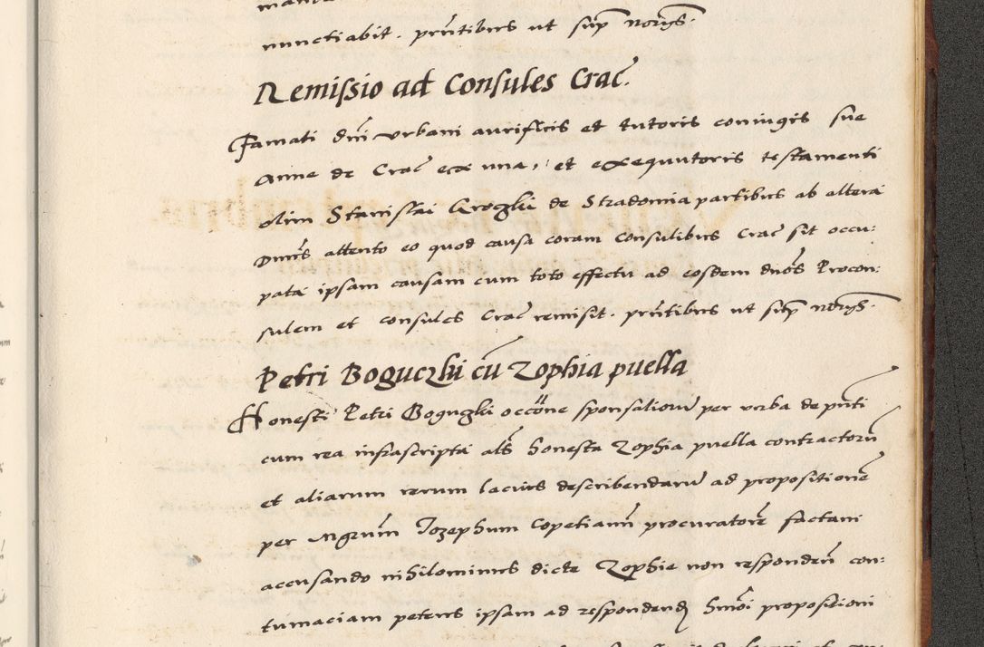 Zdjęcie nr 931 dla obiektu archiwalnego: [A]cta actorum causarum, sententiarum tam diffinitivarum quam interloquutoriarum, obligationum, constitutionum et contractuum coram reverendo patre domino Petro Porembski preposito Osvieczimensi, canonico et officiali generali Cracoviensi de anno Domini millesimo quingentesimo quinguagesimo primo, cuius indictio est nona, pontificatus sanctissimi in Christo patris et domini nostri domini Juliii divina providencia pape tercii, anno secundo, a die et mense infrascriptis feliciter continiantur