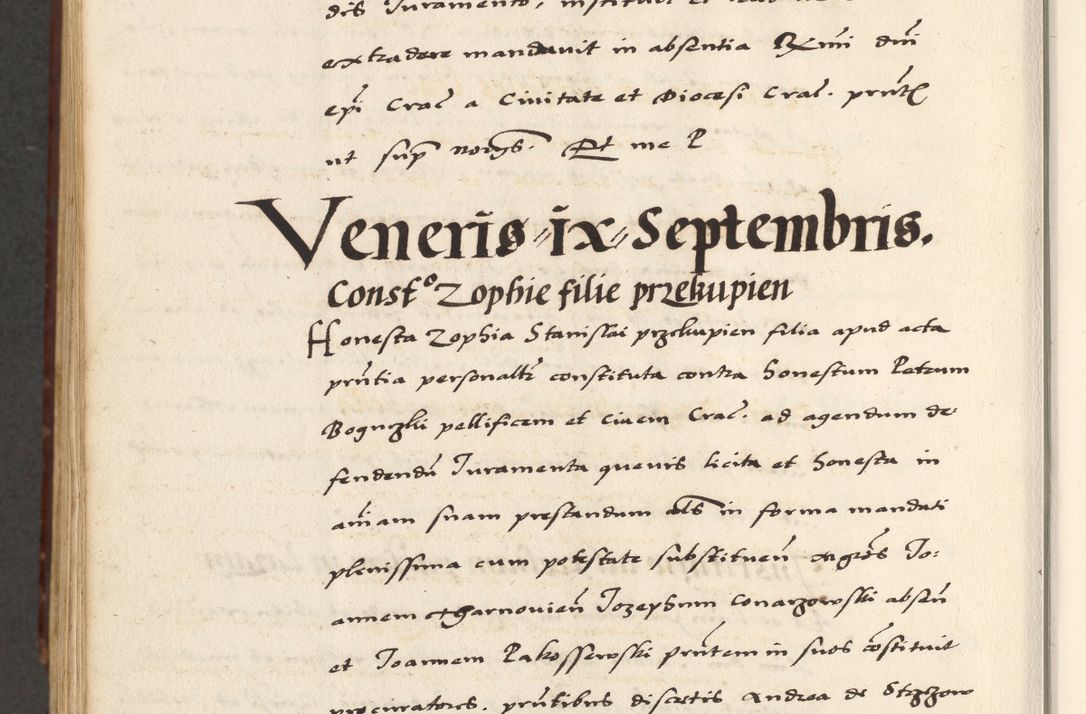 Zdjęcie nr 930 dla obiektu archiwalnego: [A]cta actorum causarum, sententiarum tam diffinitivarum quam interloquutoriarum, obligationum, constitutionum et contractuum coram reverendo patre domino Petro Porembski preposito Osvieczimensi, canonico et officiali generali Cracoviensi de anno Domini millesimo quingentesimo quinguagesimo primo, cuius indictio est nona, pontificatus sanctissimi in Christo patris et domini nostri domini Juliii divina providencia pape tercii, anno secundo, a die et mense infrascriptis feliciter continiantur