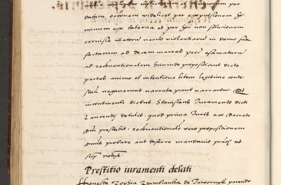Zdjęcie nr 910 dla obiektu archiwalnego: [A]cta actorum causarum, sententiarum tam diffinitivarum quam interloquutoriarum, obligationum, constitutionum et contractuum coram reverendo patre domino Petro Porembski preposito Osvieczimensi, canonico et officiali generali Cracoviensi de anno Domini millesimo quingentesimo quinguagesimo primo, cuius indictio est nona, pontificatus sanctissimi in Christo patris et domini nostri domini Juliii divina providencia pape tercii, anno secundo, a die et mense infrascriptis feliciter continiantur