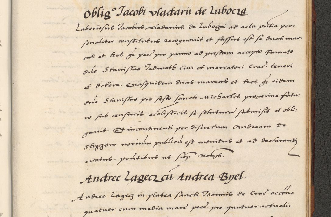 Zdjęcie nr 911 dla obiektu archiwalnego: [A]cta actorum causarum, sententiarum tam diffinitivarum quam interloquutoriarum, obligationum, constitutionum et contractuum coram reverendo patre domino Petro Porembski preposito Osvieczimensi, canonico et officiali generali Cracoviensi de anno Domini millesimo quingentesimo quinguagesimo primo, cuius indictio est nona, pontificatus sanctissimi in Christo patris et domini nostri domini Juliii divina providencia pape tercii, anno secundo, a die et mense infrascriptis feliciter continiantur