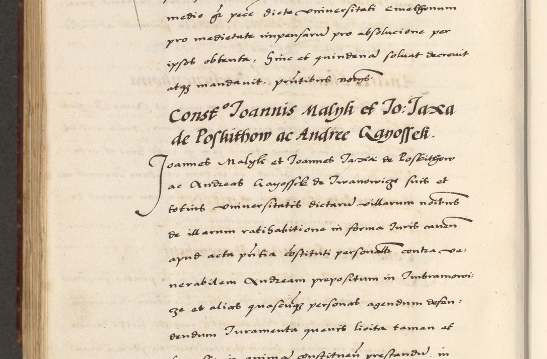 Zdjęcie nr 888 dla obiektu archiwalnego: [A]cta actorum causarum, sententiarum tam diffinitivarum quam interloquutoriarum, obligationum, constitutionum et contractuum coram reverendo patre domino Petro Porembski preposito Osvieczimensi, canonico et officiali generali Cracoviensi de anno Domini millesimo quingentesimo quinguagesimo primo, cuius indictio est nona, pontificatus sanctissimi in Christo patris et domini nostri domini Juliii divina providencia pape tercii, anno secundo, a die et mense infrascriptis feliciter continiantur