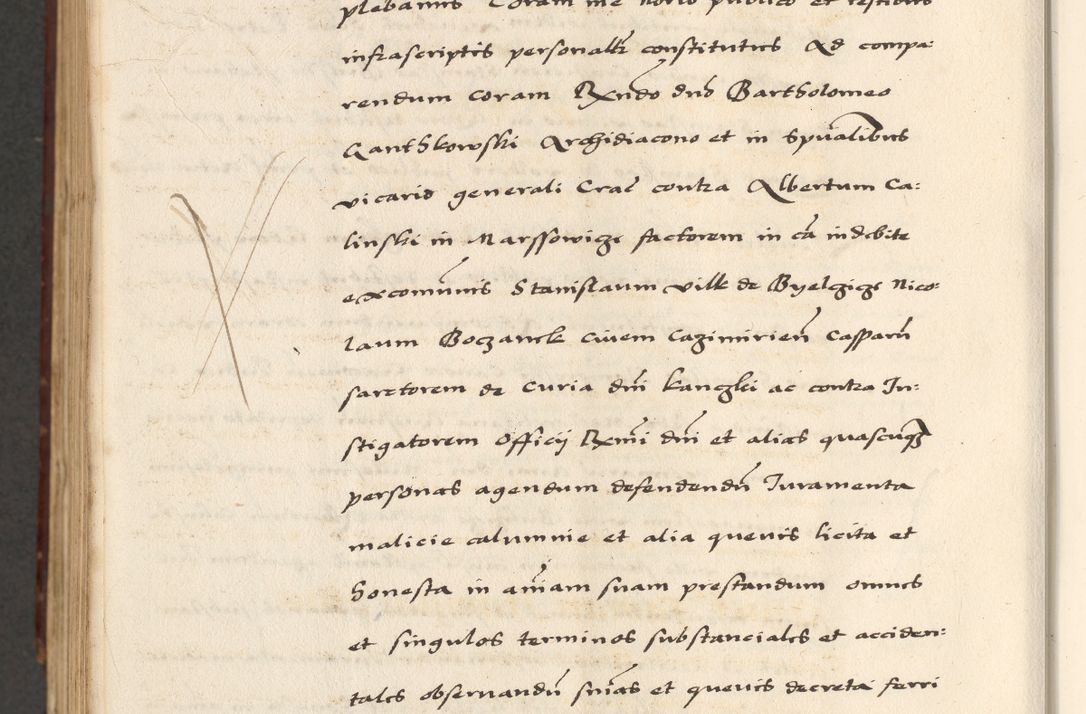Zdjęcie nr 876 dla obiektu archiwalnego: [A]cta actorum causarum, sententiarum tam diffinitivarum quam interloquutoriarum, obligationum, constitutionum et contractuum coram reverendo patre domino Petro Porembski preposito Osvieczimensi, canonico et officiali generali Cracoviensi de anno Domini millesimo quingentesimo quinguagesimo primo, cuius indictio est nona, pontificatus sanctissimi in Christo patris et domini nostri domini Juliii divina providencia pape tercii, anno secundo, a die et mense infrascriptis feliciter continiantur