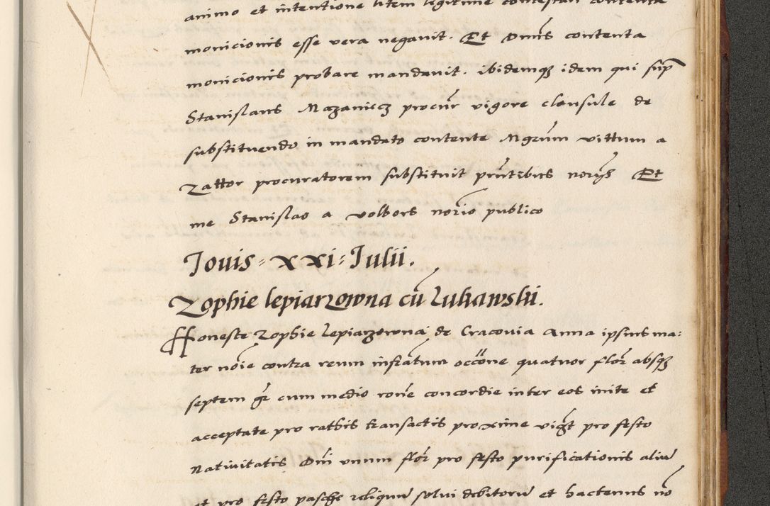 Zdjęcie nr 867 dla obiektu archiwalnego: [A]cta actorum causarum, sententiarum tam diffinitivarum quam interloquutoriarum, obligationum, constitutionum et contractuum coram reverendo patre domino Petro Porembski preposito Osvieczimensi, canonico et officiali generali Cracoviensi de anno Domini millesimo quingentesimo quinguagesimo primo, cuius indictio est nona, pontificatus sanctissimi in Christo patris et domini nostri domini Juliii divina providencia pape tercii, anno secundo, a die et mense infrascriptis feliciter continiantur