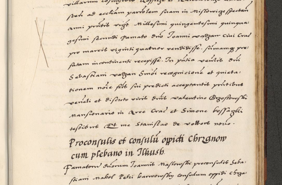 Zdjęcie nr 865 dla obiektu archiwalnego: [A]cta actorum causarum, sententiarum tam diffinitivarum quam interloquutoriarum, obligationum, constitutionum et contractuum coram reverendo patre domino Petro Porembski preposito Osvieczimensi, canonico et officiali generali Cracoviensi de anno Domini millesimo quingentesimo quinguagesimo primo, cuius indictio est nona, pontificatus sanctissimi in Christo patris et domini nostri domini Juliii divina providencia pape tercii, anno secundo, a die et mense infrascriptis feliciter continiantur