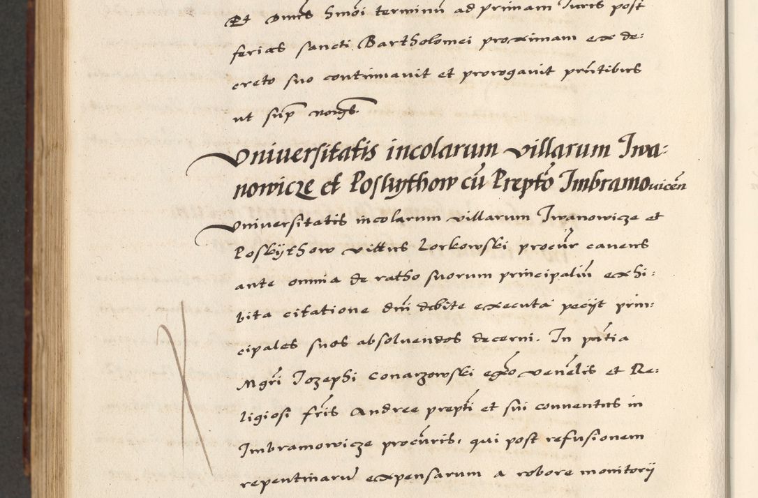 Zdjęcie nr 858 dla obiektu archiwalnego: [A]cta actorum causarum, sententiarum tam diffinitivarum quam interloquutoriarum, obligationum, constitutionum et contractuum coram reverendo patre domino Petro Porembski preposito Osvieczimensi, canonico et officiali generali Cracoviensi de anno Domini millesimo quingentesimo quinguagesimo primo, cuius indictio est nona, pontificatus sanctissimi in Christo patris et domini nostri domini Juliii divina providencia pape tercii, anno secundo, a die et mense infrascriptis feliciter continiantur
