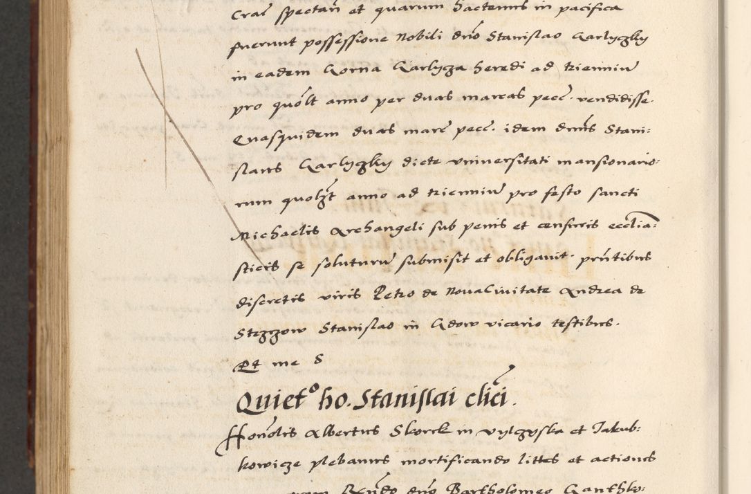Zdjęcie nr 846 dla obiektu archiwalnego: [A]cta actorum causarum, sententiarum tam diffinitivarum quam interloquutoriarum, obligationum, constitutionum et contractuum coram reverendo patre domino Petro Porembski preposito Osvieczimensi, canonico et officiali generali Cracoviensi de anno Domini millesimo quingentesimo quinguagesimo primo, cuius indictio est nona, pontificatus sanctissimi in Christo patris et domini nostri domini Juliii divina providencia pape tercii, anno secundo, a die et mense infrascriptis feliciter continiantur