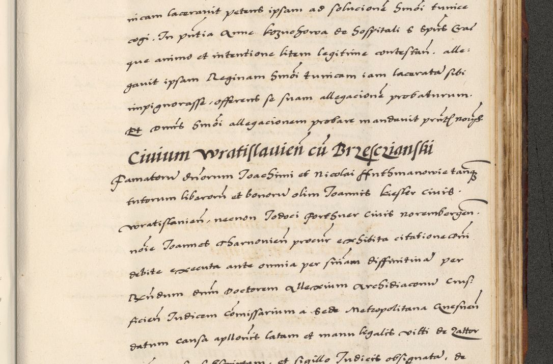 Zdjęcie nr 843 dla obiektu archiwalnego: [A]cta actorum causarum, sententiarum tam diffinitivarum quam interloquutoriarum, obligationum, constitutionum et contractuum coram reverendo patre domino Petro Porembski preposito Osvieczimensi, canonico et officiali generali Cracoviensi de anno Domini millesimo quingentesimo quinguagesimo primo, cuius indictio est nona, pontificatus sanctissimi in Christo patris et domini nostri domini Juliii divina providencia pape tercii, anno secundo, a die et mense infrascriptis feliciter continiantur
