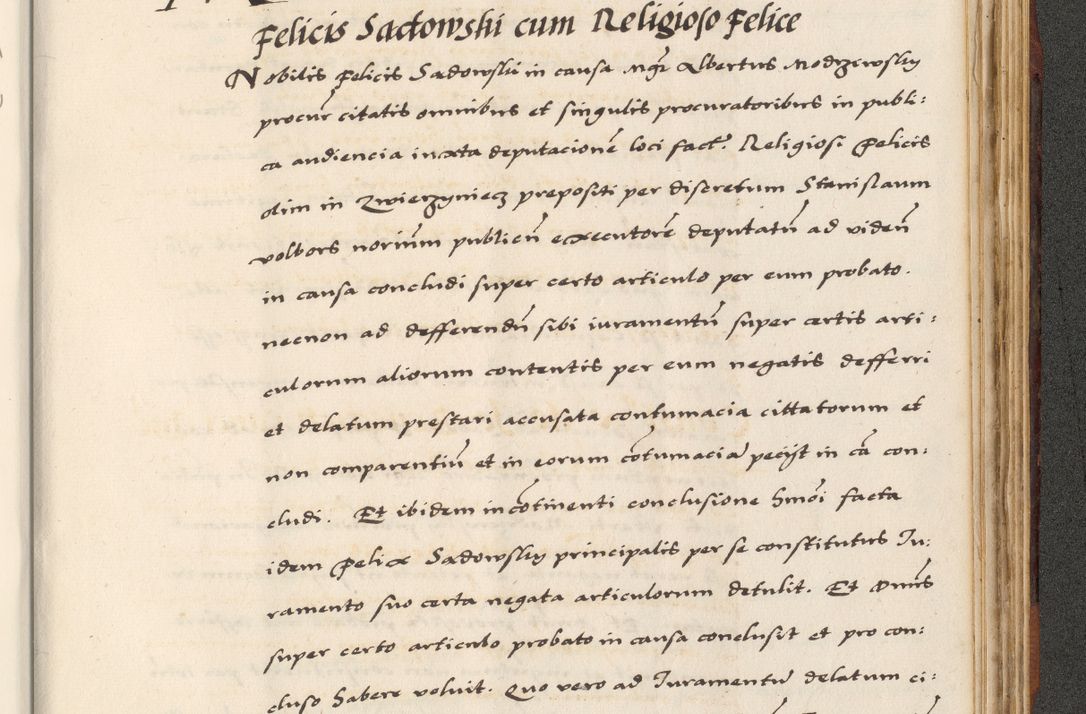Zdjęcie nr 833 dla obiektu archiwalnego: [A]cta actorum causarum, sententiarum tam diffinitivarum quam interloquutoriarum, obligationum, constitutionum et contractuum coram reverendo patre domino Petro Porembski preposito Osvieczimensi, canonico et officiali generali Cracoviensi de anno Domini millesimo quingentesimo quinguagesimo primo, cuius indictio est nona, pontificatus sanctissimi in Christo patris et domini nostri domini Juliii divina providencia pape tercii, anno secundo, a die et mense infrascriptis feliciter continiantur