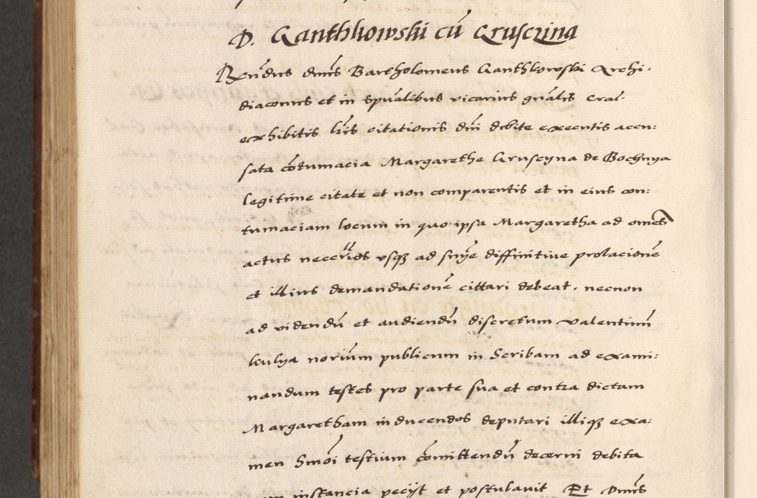 Zdjęcie nr 820 dla obiektu archiwalnego: [A]cta actorum causarum, sententiarum tam diffinitivarum quam interloquutoriarum, obligationum, constitutionum et contractuum coram reverendo patre domino Petro Porembski preposito Osvieczimensi, canonico et officiali generali Cracoviensi de anno Domini millesimo quingentesimo quinguagesimo primo, cuius indictio est nona, pontificatus sanctissimi in Christo patris et domini nostri domini Juliii divina providencia pape tercii, anno secundo, a die et mense infrascriptis feliciter continiantur