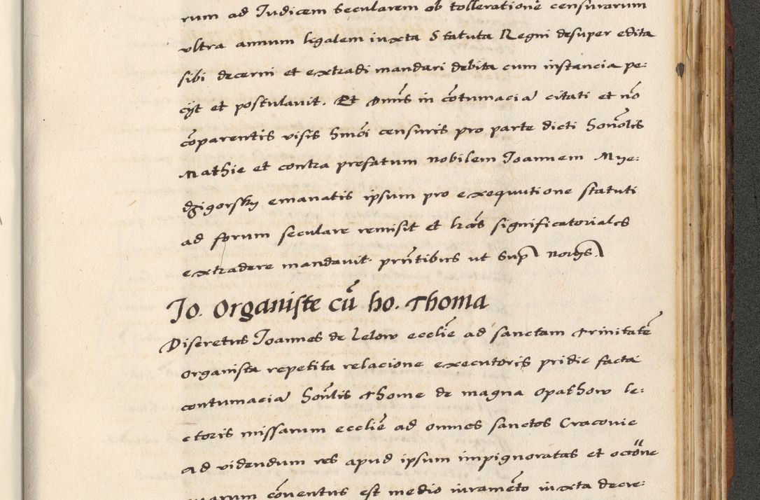 Zdjęcie nr 821 dla obiektu archiwalnego: [A]cta actorum causarum, sententiarum tam diffinitivarum quam interloquutoriarum, obligationum, constitutionum et contractuum coram reverendo patre domino Petro Porembski preposito Osvieczimensi, canonico et officiali generali Cracoviensi de anno Domini millesimo quingentesimo quinguagesimo primo, cuius indictio est nona, pontificatus sanctissimi in Christo patris et domini nostri domini Juliii divina providencia pape tercii, anno secundo, a die et mense infrascriptis feliciter continiantur