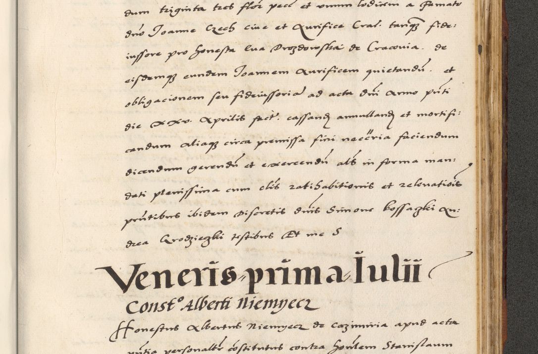 Zdjęcie nr 811 dla obiektu archiwalnego: [A]cta actorum causarum, sententiarum tam diffinitivarum quam interloquutoriarum, obligationum, constitutionum et contractuum coram reverendo patre domino Petro Porembski preposito Osvieczimensi, canonico et officiali generali Cracoviensi de anno Domini millesimo quingentesimo quinguagesimo primo, cuius indictio est nona, pontificatus sanctissimi in Christo patris et domini nostri domini Juliii divina providencia pape tercii, anno secundo, a die et mense infrascriptis feliciter continiantur