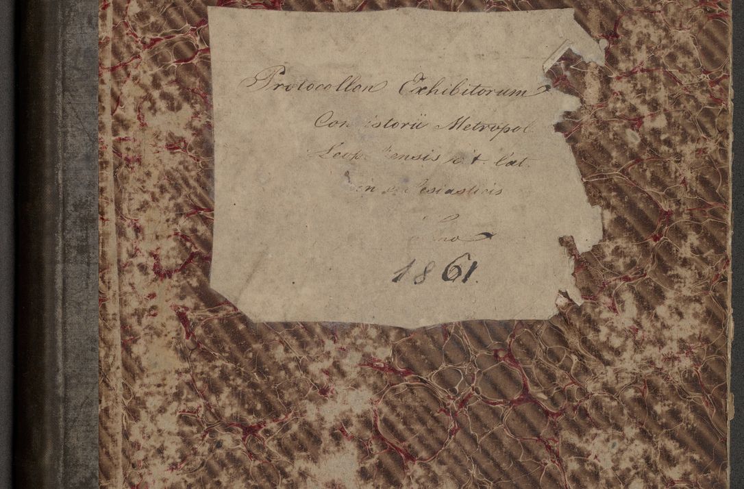 Zdjęcie nr 1 dla obiektu archiwalnego: Protocollon exhibitorum in Ecclesiasticis ex anno 1861