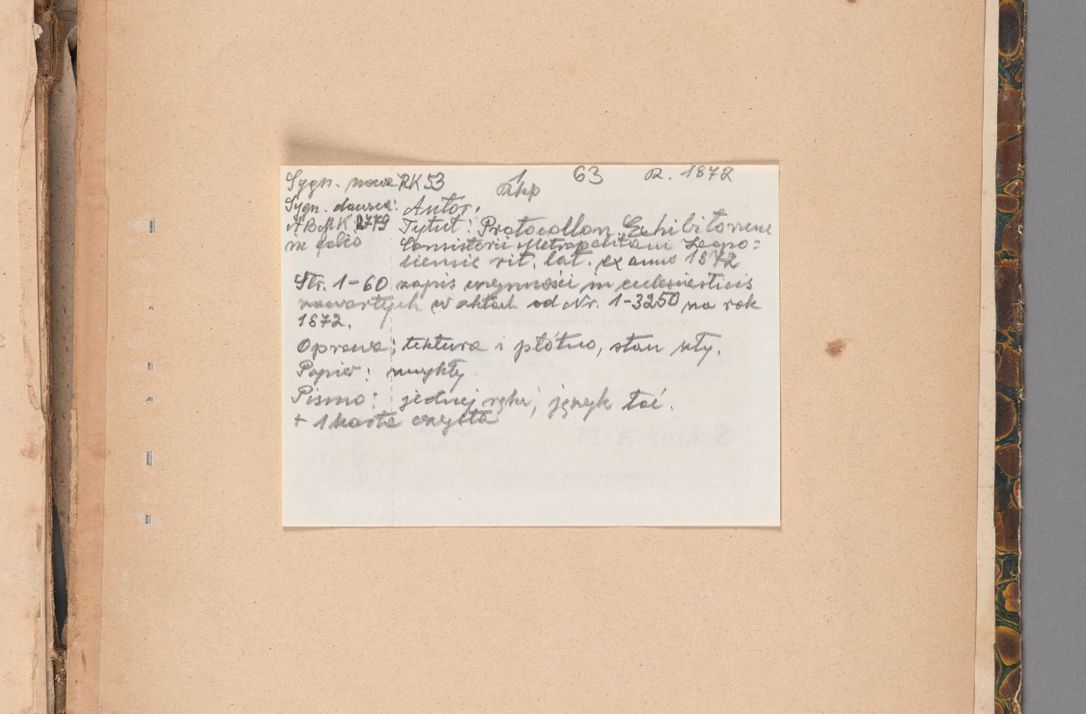 Zdjęcie nr 133 dla obiektu archiwalnego: Protocollon exhibitorum in Ecclesiasticis ex anno 1872