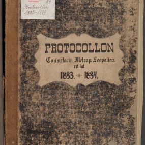 Zdjęcie nr 1 dla obiektu archiwalnego: Protocollon exhibitorum in Ecclesiasticis ex anno 1883-1884