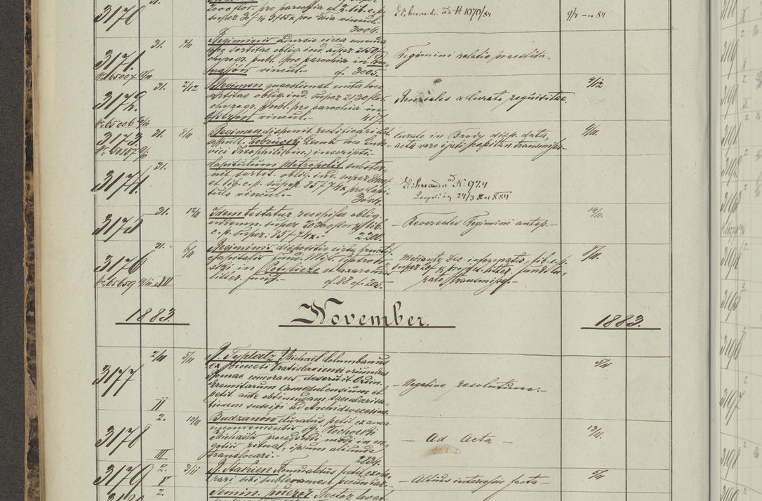 Zdjęcie nr 182 dla obiektu archiwalnego: Protocollon exhibitorum in Ecclesiasticis ex anno 1883-1884