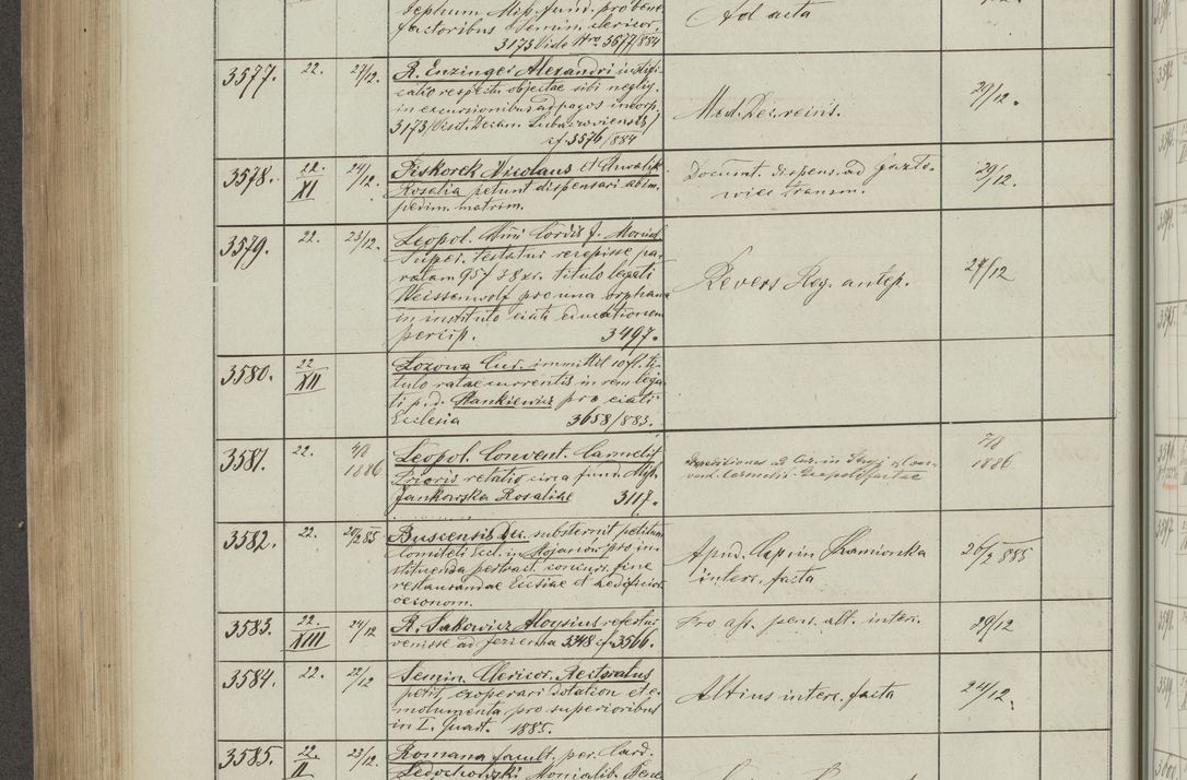 Zdjęcie nr 410 dla obiektu archiwalnego: Protocollon exhibitorum in Ecclesiasticis ex anno 1883-1884