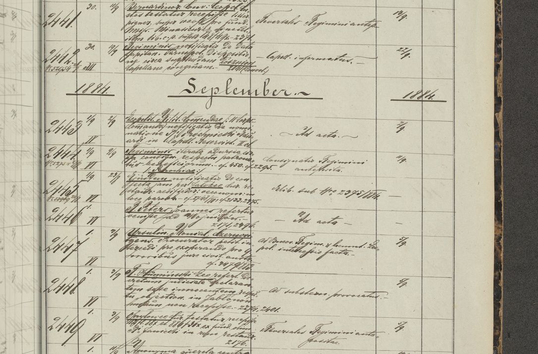 Zdjęcie nr 349 dla obiektu archiwalnego: Protocollon exhibitorum in Ecclesiasticis ex anno 1883-1884