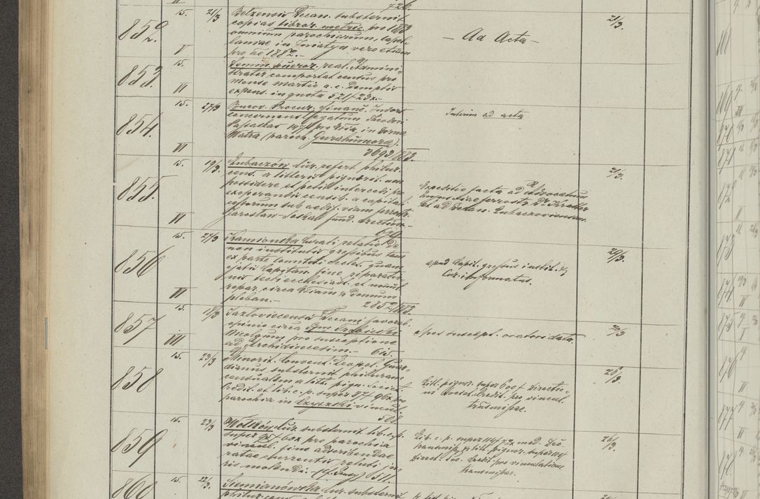 Zdjęcie nr 262 dla obiektu archiwalnego: Protocollon exhibitorum in Ecclesiasticis ex anno 1883-1884