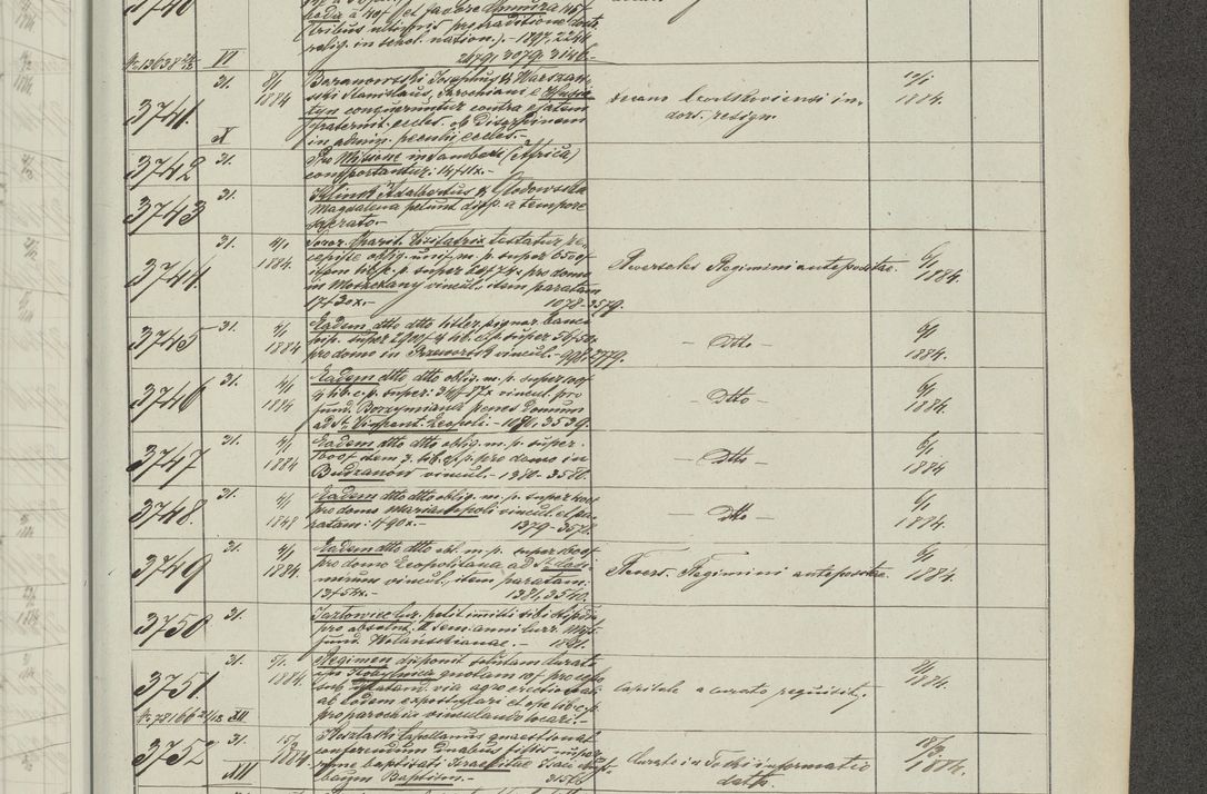 Zdjęcie nr 213 dla obiektu archiwalnego: Protocollon exhibitorum in Ecclesiasticis ex anno 1883-1884