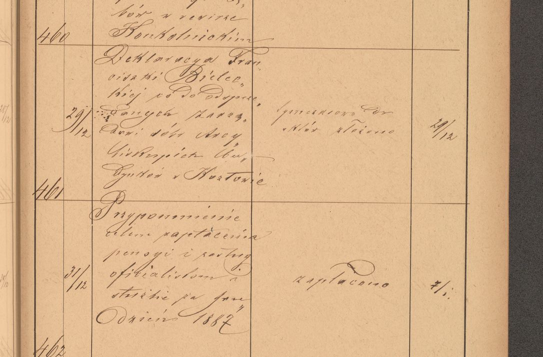 Zdjęcie nr 125 dla obiektu archiwalnego: Protokół czynności na rok 1887. Zarząd główny dóbr stoł. Arcybiskupstwa Lwowskiego o.ł.